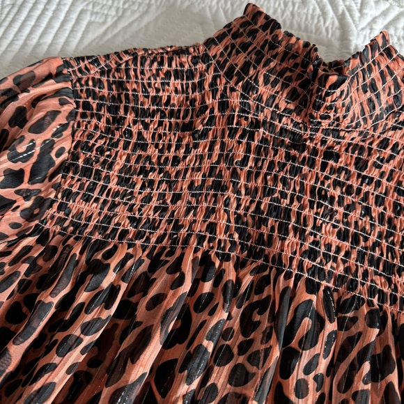 Scotch & Soda Sheer Leopard Print Long Sleeve Top - Picture 9 of 14